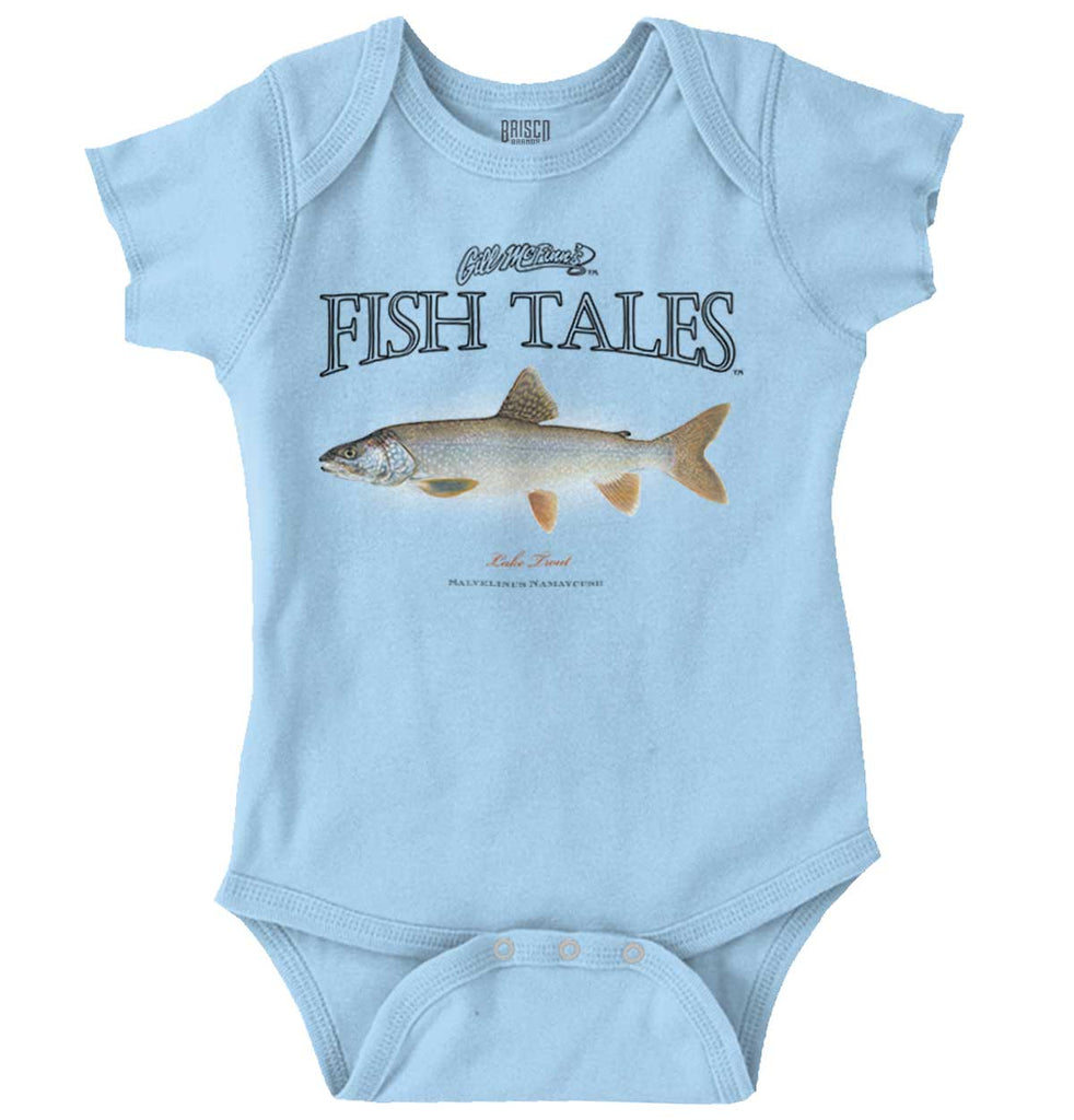Lake Trout Romper Bodysuit-Direct To Garment Print-Brisco Baby