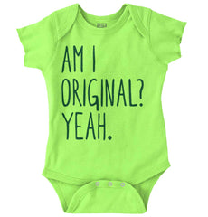 Am I Original? Romper Bodysuit-Direct To Garment Print-Brisco Baby