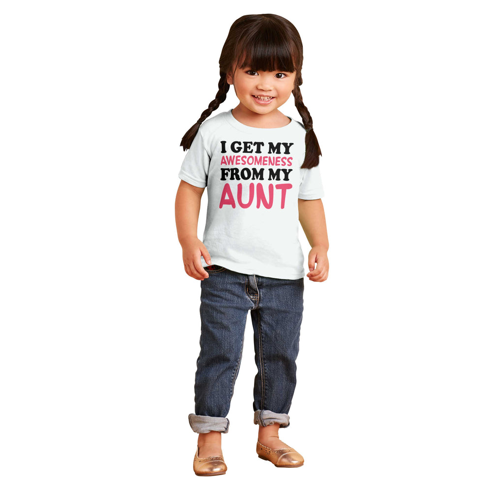 Awesomeness Auntie Infant Toddler T Shirt-Direct To Garment Print-Brisco Baby
