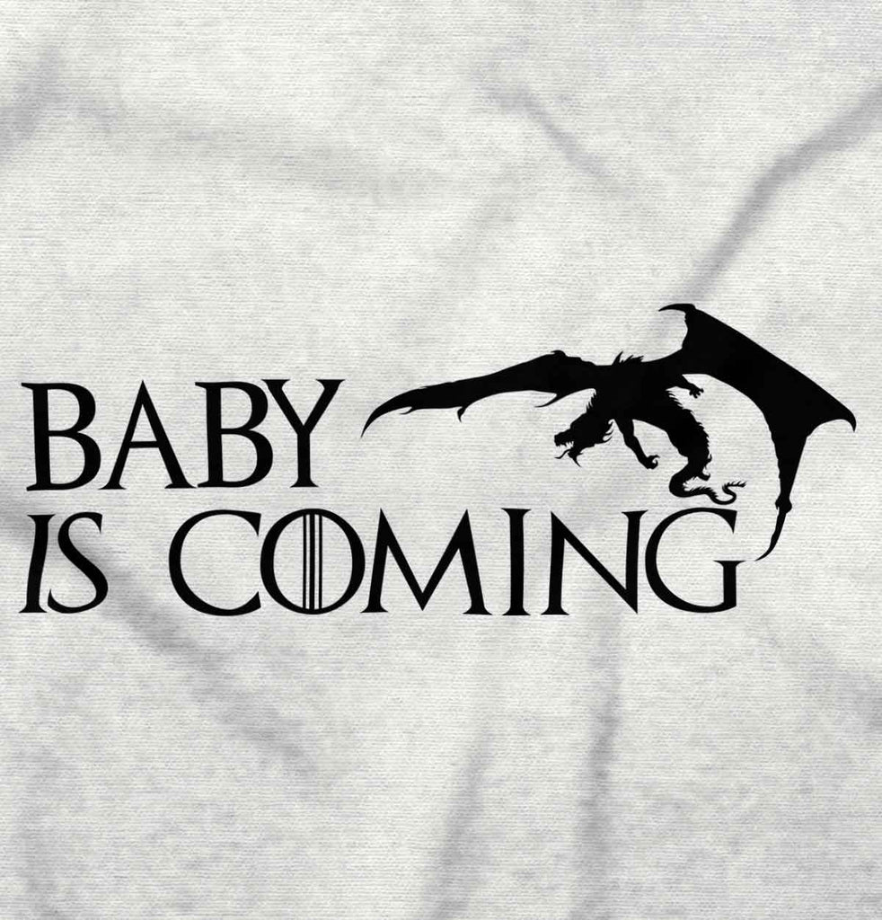 Baby Is Coming Dragon Maternity T-Shirt-Direct To Garment Print-Brisco Baby