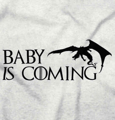 Baby Is Coming Dragon Maternity T-Shirt-Direct To Garment Print-Brisco Baby