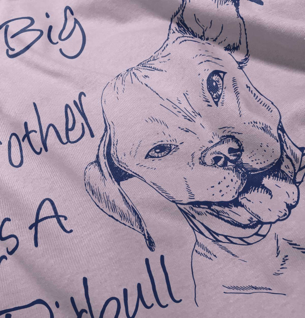 Brother is a Pitbull Infant Baby Bib-Direct To Garment Print-Brisco Baby