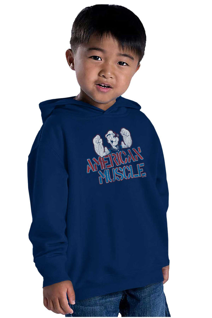 American Muscle Toddler Pullover Hoodie-Direct To Garment Print-Brisco Baby