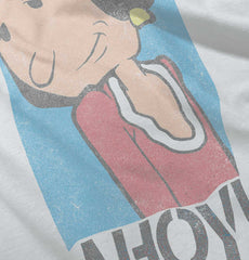 Ahoy Olive Oyl Toddler Ruffle Bottom Tee-Direct To Garment Print-Brisco Baby