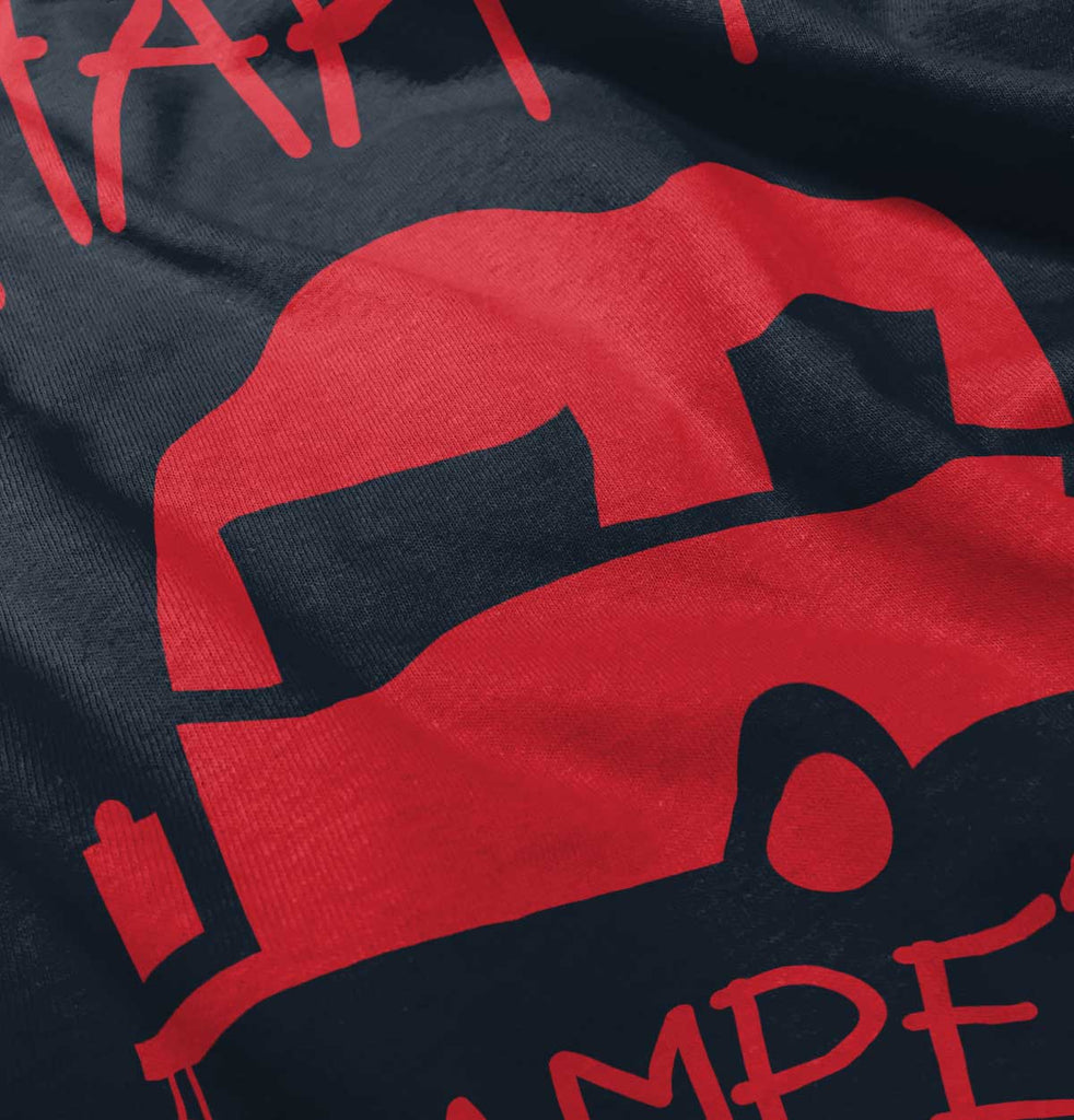 Happy Camper Toddler Ruffled Trim T-Shirt-Direct To Garment Print-Brisco Baby