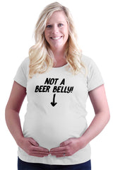 Not A Beer Belly Maternity T-Shirt-Direct To Garment Print-Brisco Baby