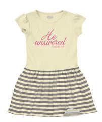 He Answered Baby Striped Skirt Dress-Direct To Garment Print-Brisco Baby