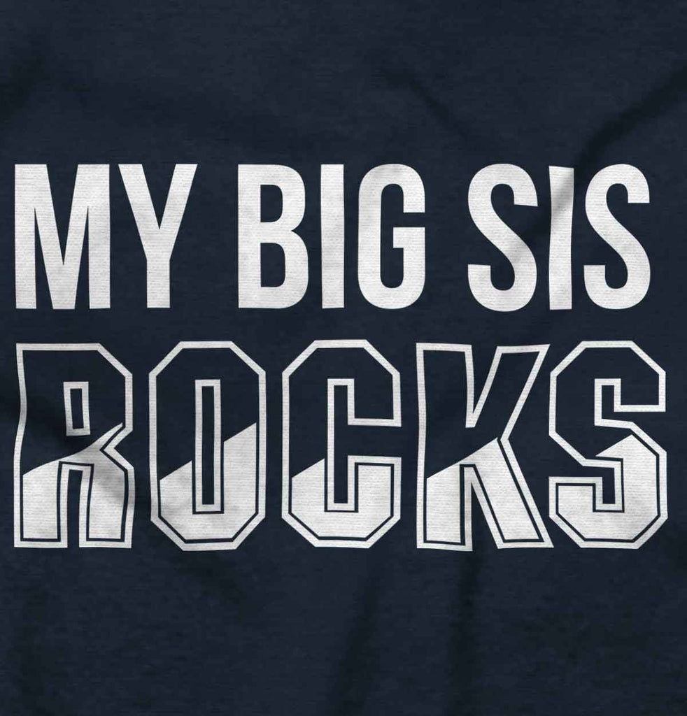 My Big Sis Rocks Romper Bodysuit-Direct To Garment Print-Brisco Baby