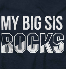 My Big Sis Rocks Romper Bodysuit-Direct To Garment Print-Brisco Baby