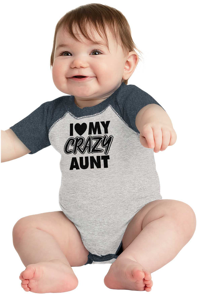 Crazy Aunt Raglan Romper Bodysuit-Direct To Garment Print-Brisco Baby