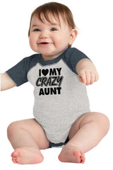 Crazy Aunt Raglan Romper Bodysuit-Direct To Garment Print-Brisco Baby