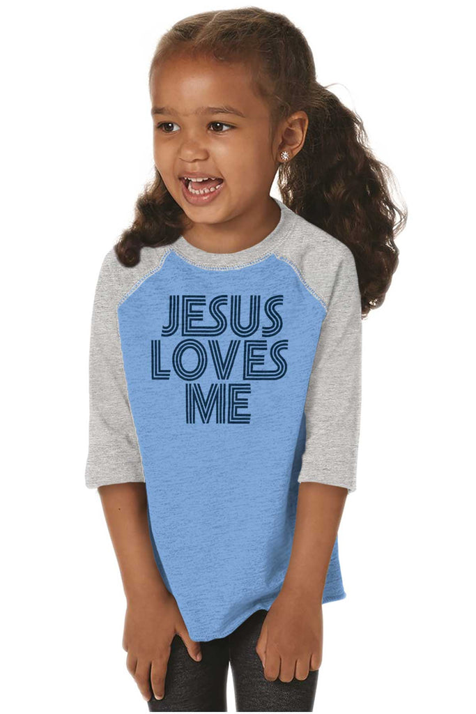 Christ Loves Me Toddler Baseball-Direct To Garment Print-Brisco Baby