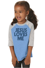Christ Loves Me Toddler Baseball-Direct To Garment Print-Brisco Baby