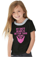 Dad's Beard Toddler Ruffled Trim T-Shirt-Direct To Garment Print-Brisco Baby