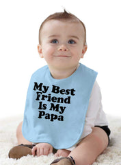 Best Friend Is Papa Infant Baby Bib-Direct To Garment Print-Brisco Baby