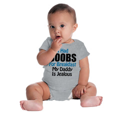 Dad Is Jealous Romper Bodysuit-Direct To Garment Print-Brisco Baby
