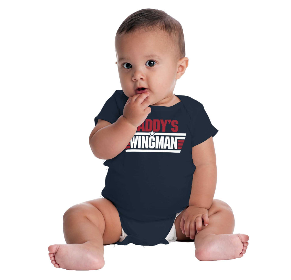 Daddy's Wingman Romper Bodysuit-Direct To Garment Print-Brisco Baby