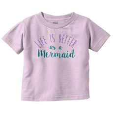 Mermaid Life Infant Toddler T Shirt-Direct To Garment Print-Brisco Baby