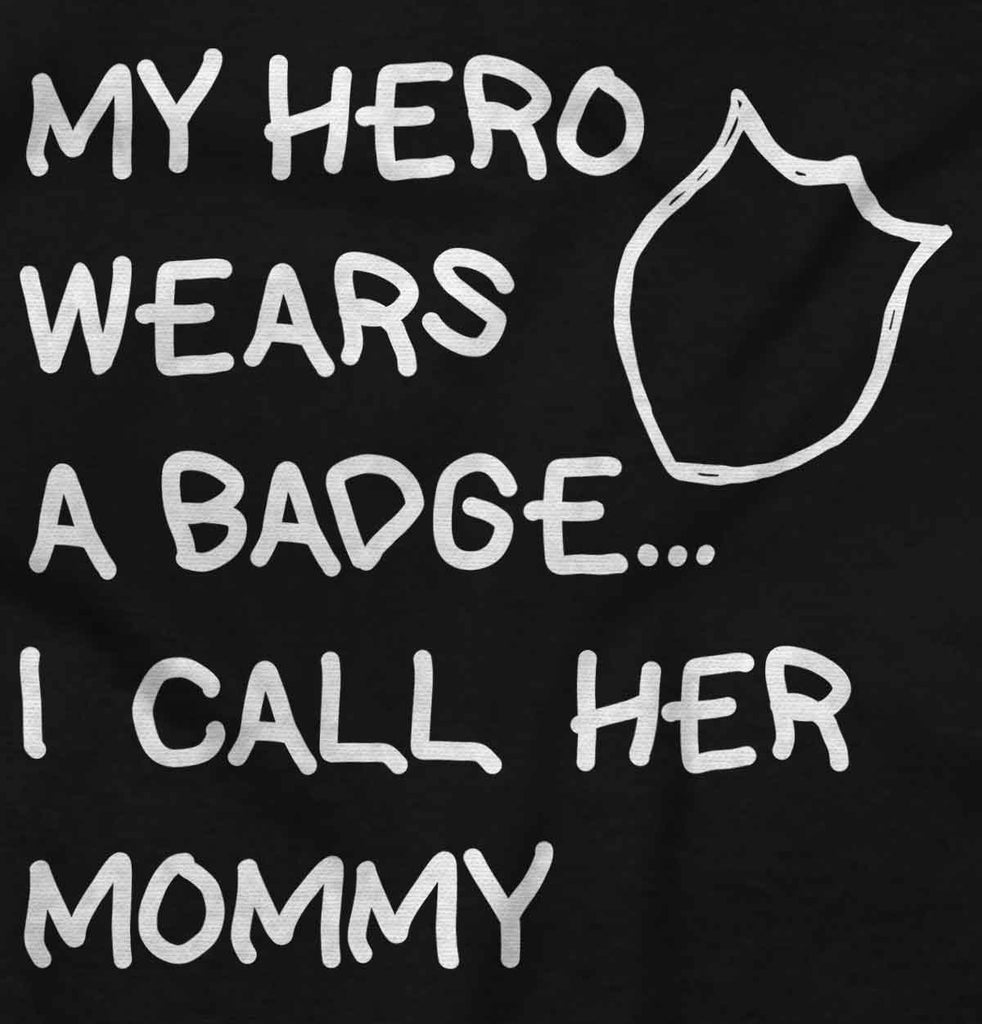 Hero Wears Badge Ringer Romper Bodysuit-Direct To Garment Print-Brisco Baby