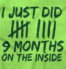 9 Months Inside Infant Toddler T Shirt-Direct To Garment Print-Brisco Baby