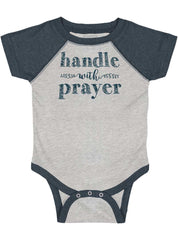 Handle With Prayer Raglan Romper Bodysuit-Direct To Garment Print-Brisco Baby