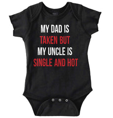Dad Taken Uncle Single Hot Romper Bodysuit-Direct To Garment Print-Brisco Baby