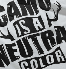 Camo Is A Neutral Color Romper Bodysuit-Direct To Garment Print-Brisco Baby