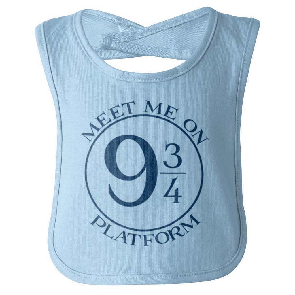 Meet Platform 9 3/4 Infant Baby Bib-Direct To Garment Print-Brisco Baby