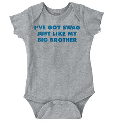 Got Swag Like Big Brother Romper Bodysuit-Direct To Garment Print-Brisco Baby