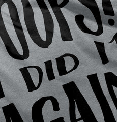 Poops I Did It Again Toddler Football Jersey Tee-Direct To Garment Print-Brisco Baby