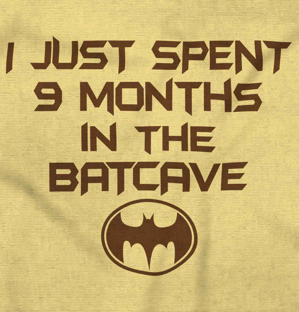 9 Months in Batcave Infant Toddler T Shirt-Direct To Garment Print-Brisco Baby
