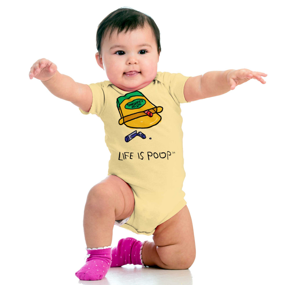 Out of Crayons Romper Bodysuit-Direct To Garment Print-Brisco Baby