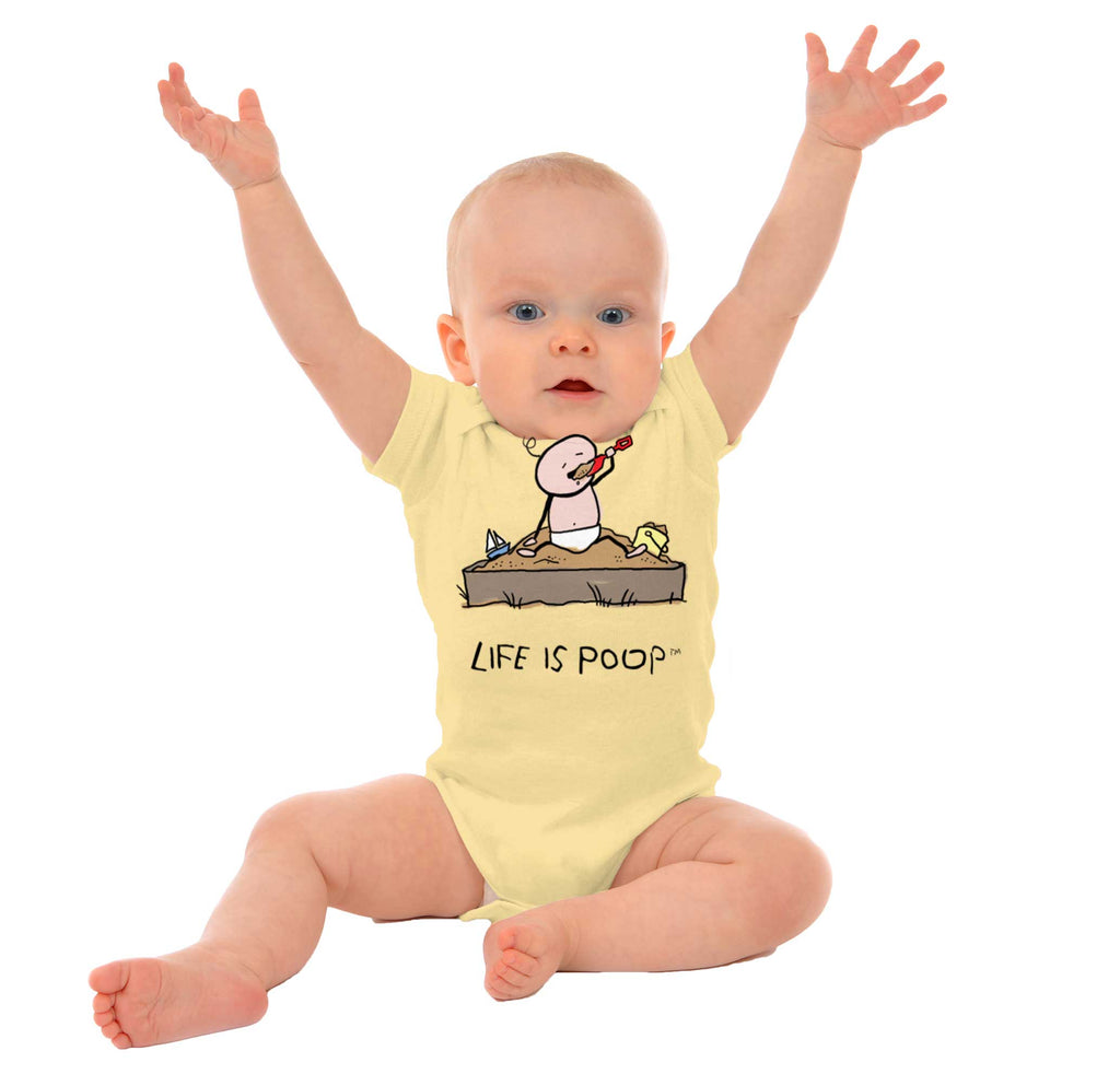 Eating Sand Romper Bodysuit-Direct To Garment Print-Brisco Baby