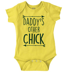 Daddy's Other Chick Romper Bodysuit-Direct To Garment Print-Brisco Baby