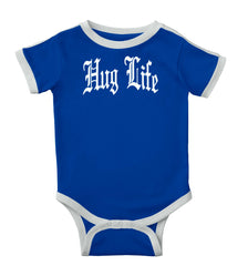 Hug Life Ringer Romper Bodysuit-Direct To Garment Print-Brisco Baby