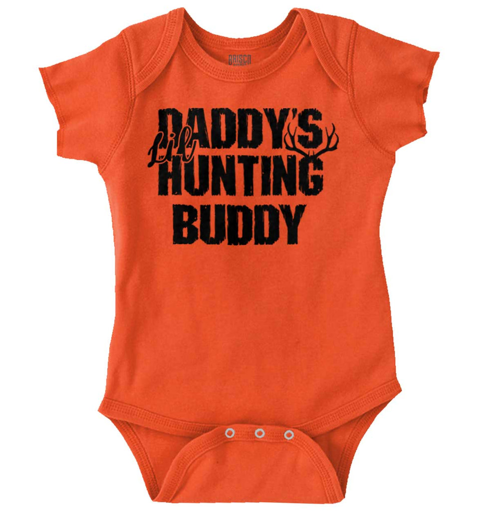 Lil Hunting Buddy Romper Bodysuit-Direct To Garment Print-Brisco Baby