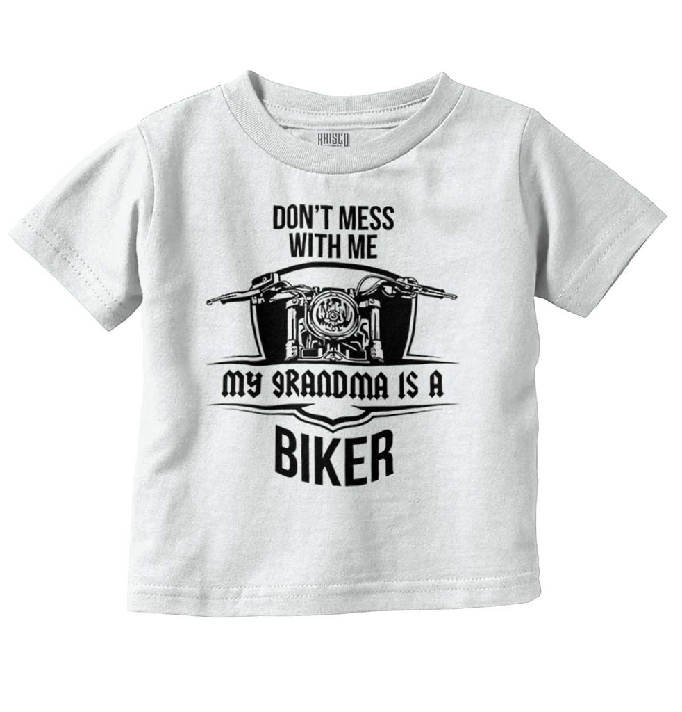 Biker Grandma Infant Toddler T Shirt-Direct To Garment Print-Brisco Baby