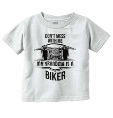 Biker Grandma Infant Toddler T Shirt-Direct To Garment Print-Brisco Baby