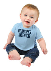 Grandpa's Sidekick Infant Baby Bib-Direct To Garment Print-Brisco Baby