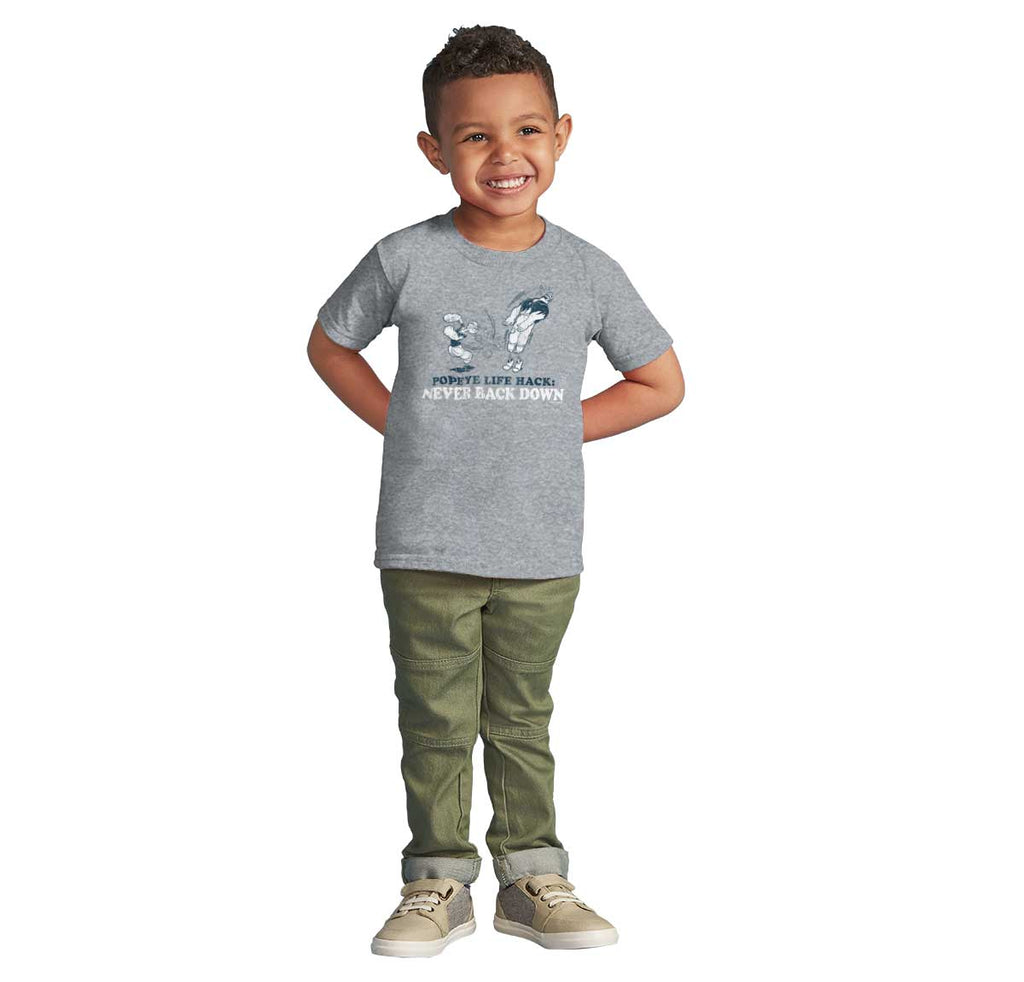 Never Back Down Infant Toddler T Shirt-Direct To Garment Print-Brisco Baby