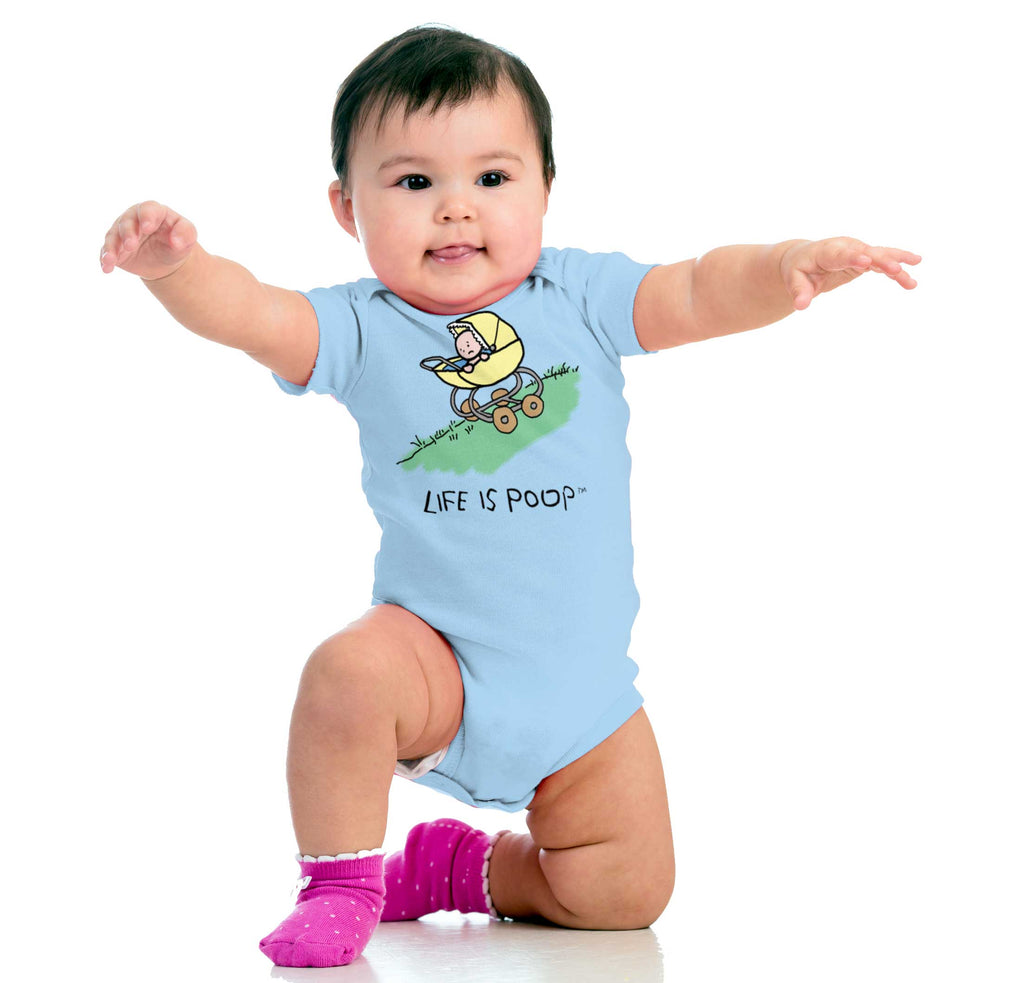 Downhill Stroller Romper-Direct To Garment Print-Brisco Baby