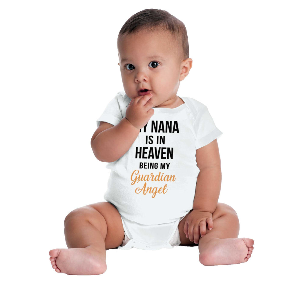 Nana Guardian Angel Romper Bodysuit-Direct To Garment Print-Brisco Baby
