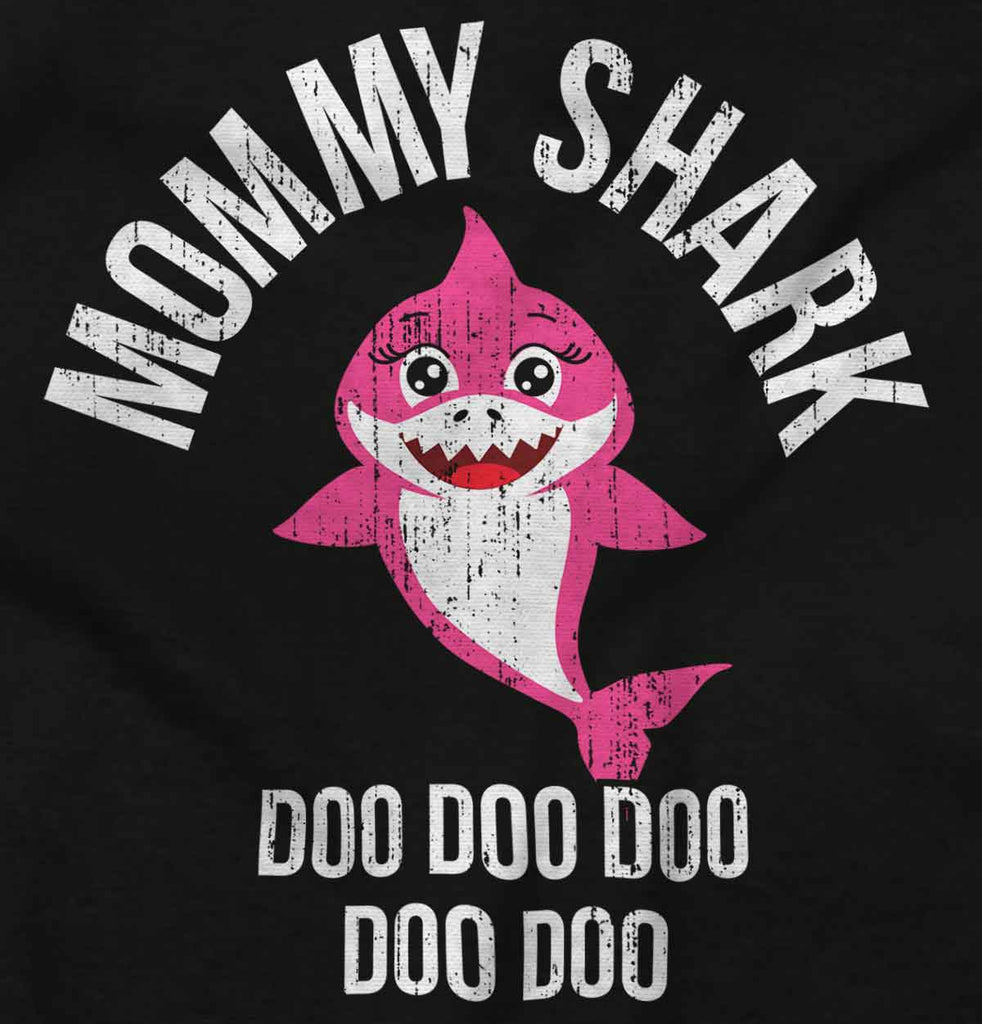 Cartoon Mommy Shark T Shirt-Direct To Garment Print-Brisco Baby