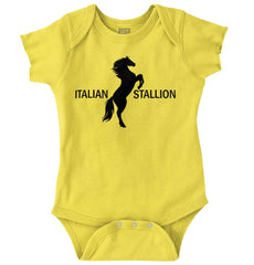 Italian Stallion Romper Bodysuit-Direct To Garment Print-Brisco Baby