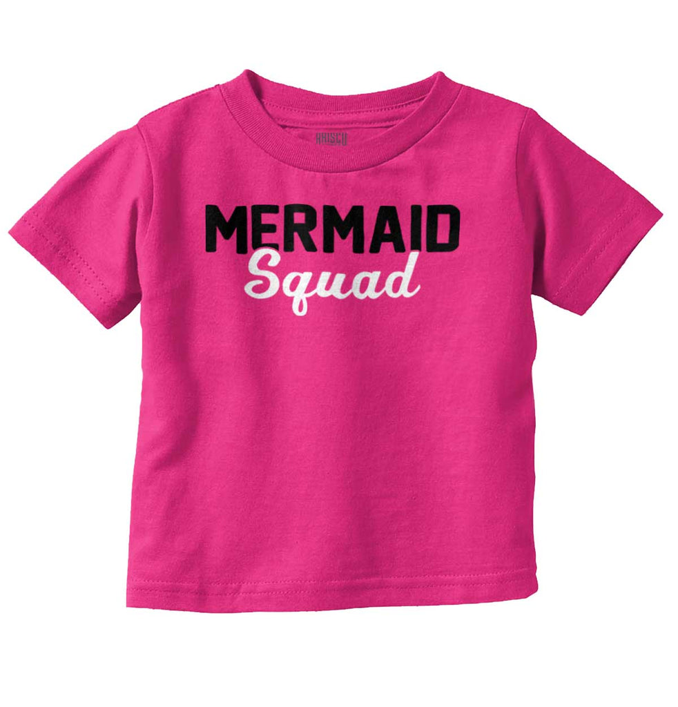 Mermaid Squad Infant Toddler T Shirt-Direct To Garment Print-Brisco Baby