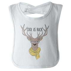 Cool As Buck Infant Baby Bib-Direct To Garment Print-Brisco Baby
