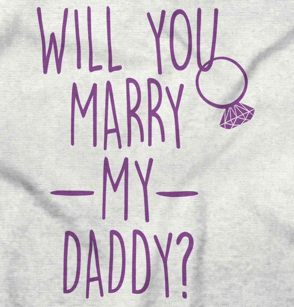 Marry My Daddy Toddler Ruffled Trim T-Shirt-Direct To Garment Print-Brisco Baby