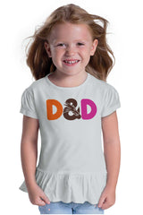 Dungeons Fantasy Tabletop Gamer Toddler Ruffle Bottom Tee-Direct To Garment Print-Brisco Baby