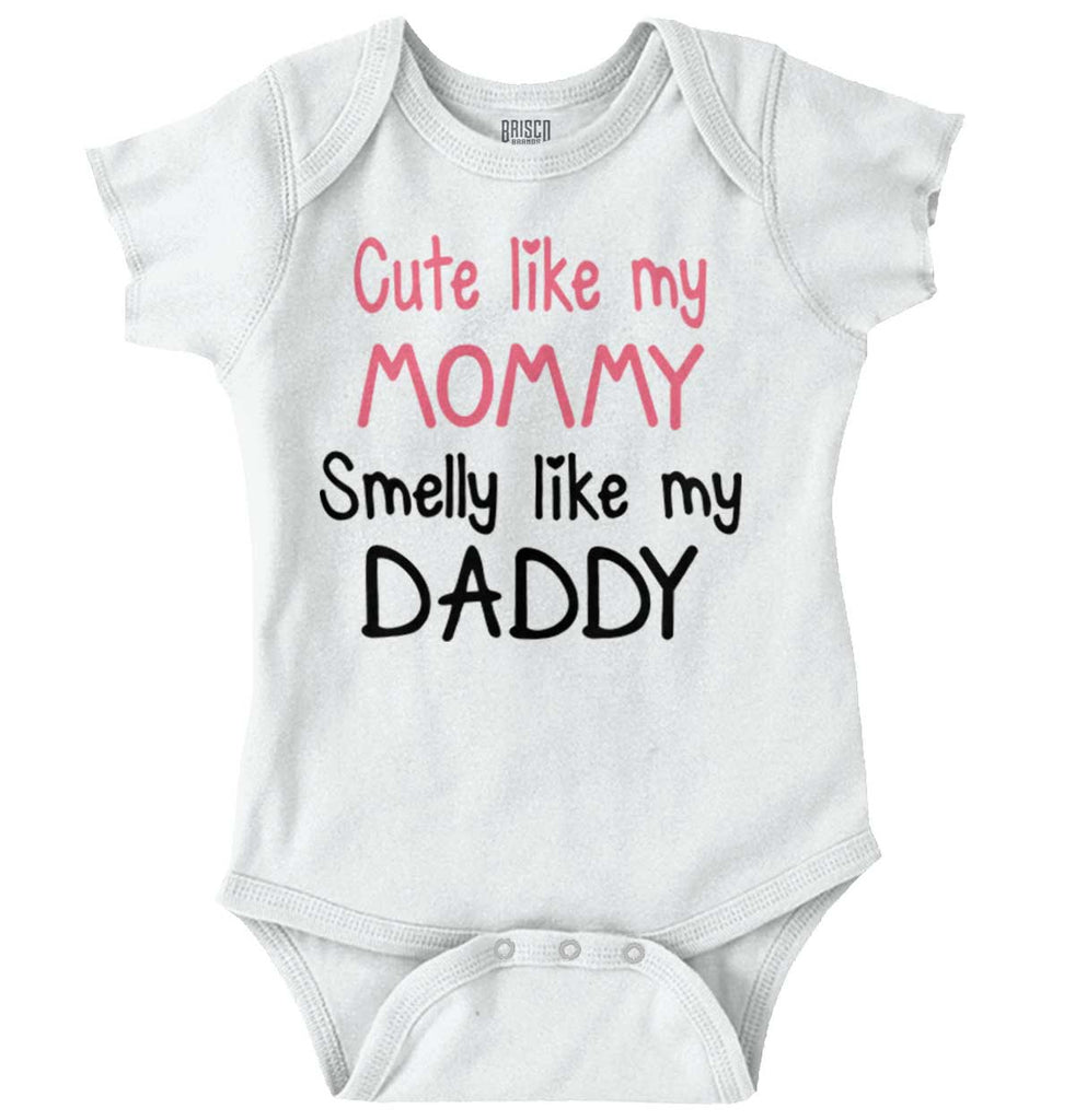 Smelly Like Daddy Romper Bodysuit-Direct To Garment Print-Brisco Baby