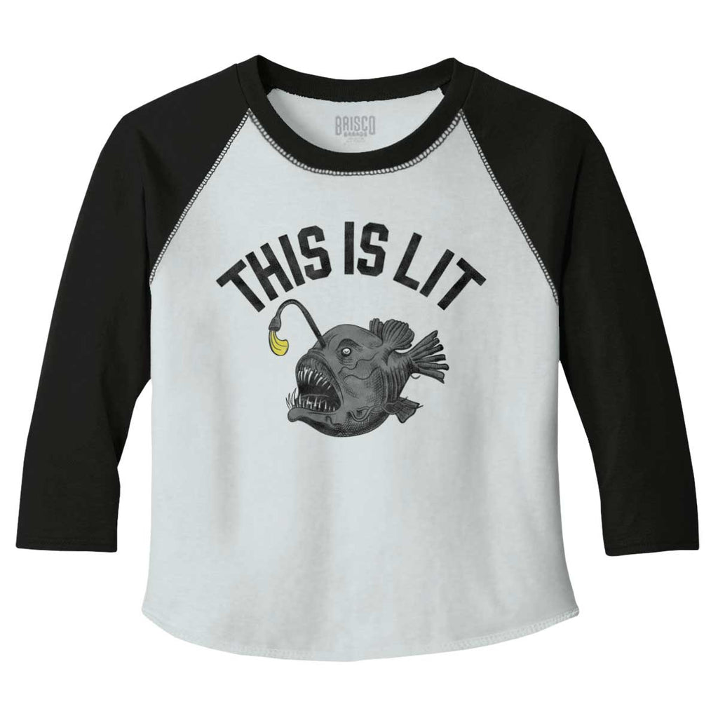 This Is Lit Baseball T-Shirt-Direct To Garment Print-Brisco Baby
